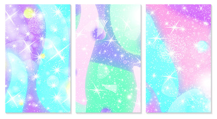 Fairy background. Unicorn pattern.