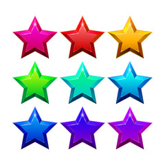 Colorful shiny stars
