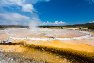 geyser in yellowstone national park