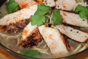 meat ramen in detail