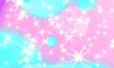 Fairy background. Unicorn pattern.