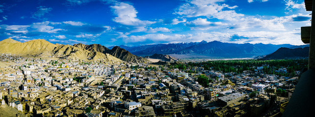 Leh Ladakh city top view