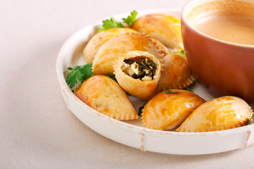 Spinach and feta cheese mini pies