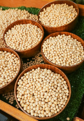 Raw dried soybean or soya bean