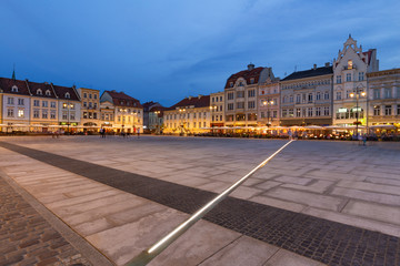 Obraz premium Bydgoszcz by night. The main square in the old town