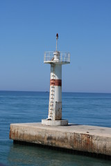 Leuchtturm Mole Mündung Manvagt / Flussmündung ins Mittelmeer