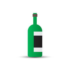 wine bottles on white background, icon vector illustration for web and app