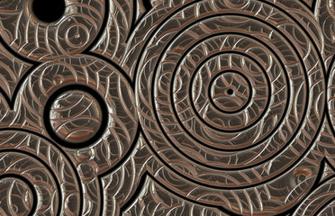 metal abstract circles