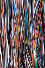 Telecommunication Wiring Solutions Multicolored Cable Close-up