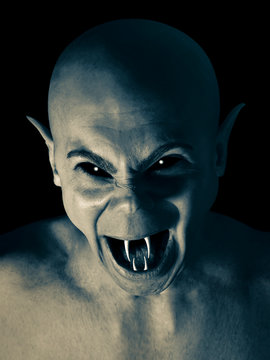 horror devil vampire with angry eyes