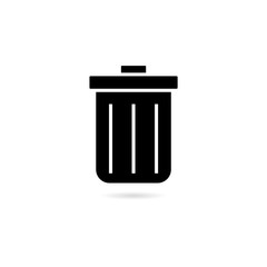 Recycling bin icon isolated on white background