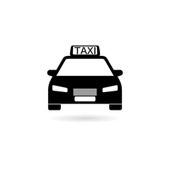 Taxi Car Icon. Shadow Design