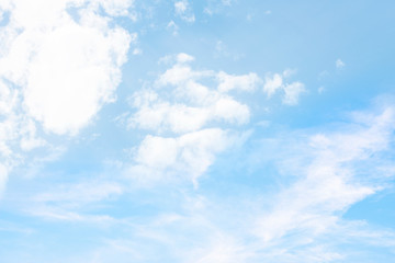 Blue sky with natural white clouds landscape.- Image