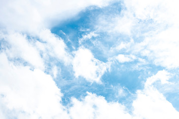 Blue sky with natural white clouds landscape.- Image