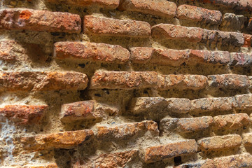 Old weathered brickwork