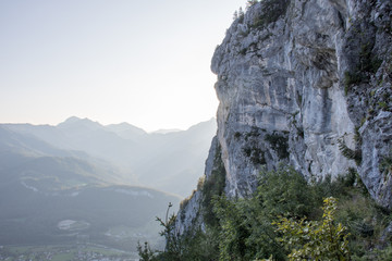 Fototapeta na wymiar Sunset during climbing in Austria,