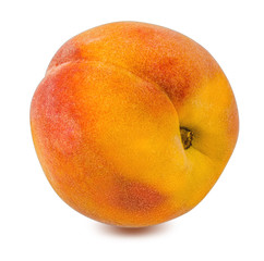 Peach isolated on white background with clipping path