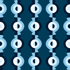 Abstract flat seamless pattern with candy garlands. Timeless simple geometric pattern.