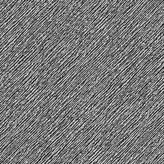 Texture or graphic pattern from short, thin line intersections, positioned vertically, obliquely, or horizontally. Textile. Paper. Monochrome. For posters, banners, retro and urban design 