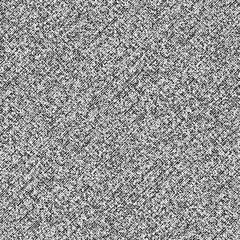 Fototapeta premium Texture or graphic pattern from short, thin line intersections, positioned vertically, obliquely, or horizontally. Textile. Paper. Monochrome. For posters, banners, retro and urban design 