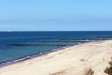 Fototapeta na wymiar Panoramic View at Steep Coast, Nienhagen, Rostock, Mecklenburg-Vorpommern, Germany