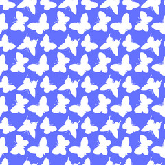 butterflies seamless pattern. eps10 vector illustration. hand drawing