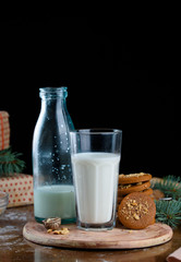 Fragrant gingerbread cookies with nuts. The process of baking gingerbread.