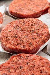 Fresh Organic Angus beef burger patties