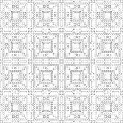 Black and white abstract mosaic seamless pattern.