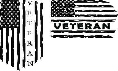 Fototapeta American flag veteran, US Military veteran flag , clipart. Only commercial  use obraz
