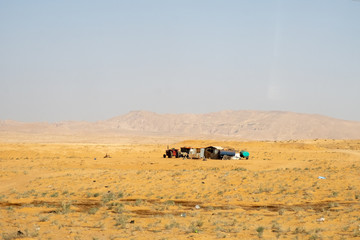 Desert Bedouin camp in Jordan