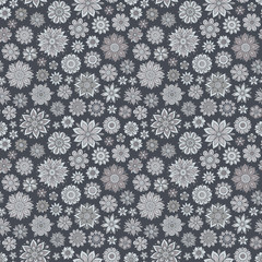 Seamless vector floral pattern, spring/summer backdrop.