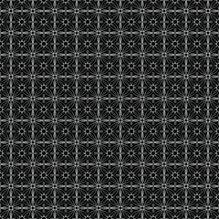 Seamless oriental pattern with Arabic ornaments.  White lines on a black background.