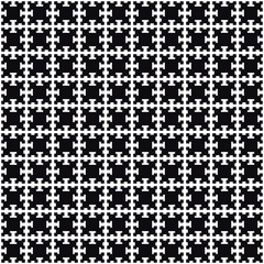 Fototapeta premium Seamless oriental pattern with Arabic ornaments. White lines on a black background.