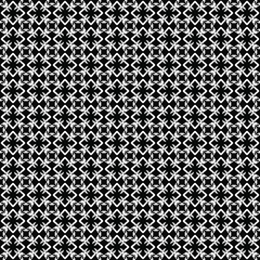 Seamless oriental pattern with Arabic ornaments.  White lines on a black background.