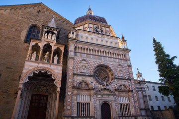 Picturesque view over Bergamo historic center