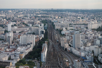Fototapeta premium Railway Train station in Paris, Gare Vaugirard