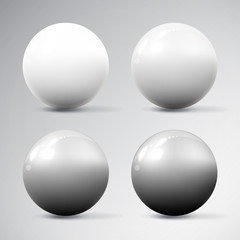 Various white spheres