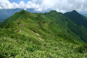 Obraz premium 武尊山 山頂からの風景