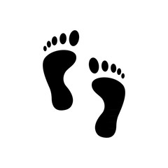Fototapeta na wymiar Human footprint track
