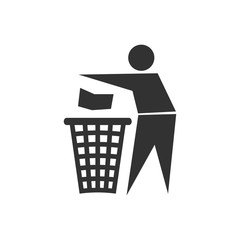 Trash icon isolated on a white background