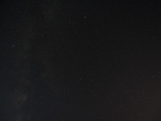 Clear starry sky shooting from Rosa Khutor resort