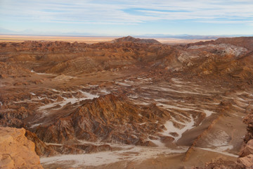 View of Atacama Desert with Salt 