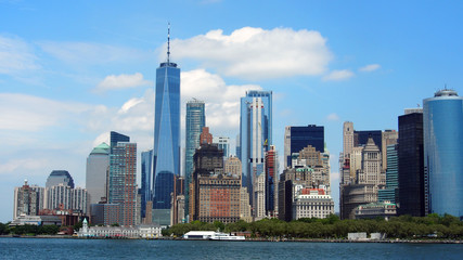 Fototapeta na wymiar New York City, Lower Manhattan: Blick auf die Südspitze Manhattan