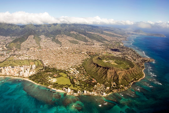 Diamond crater, Kapiolani Park, Waikiki, Kokohead, Aina haina, Nui  Valley, Hawaii kai