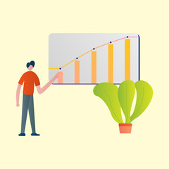  Set of Data Analysis Illustration for business, finance, data analysis and marketing. Modern flat design concept. Web page design for website and mobile website. Flat vector illustration. Set of Data