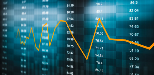 blue graphics and statistics on screen