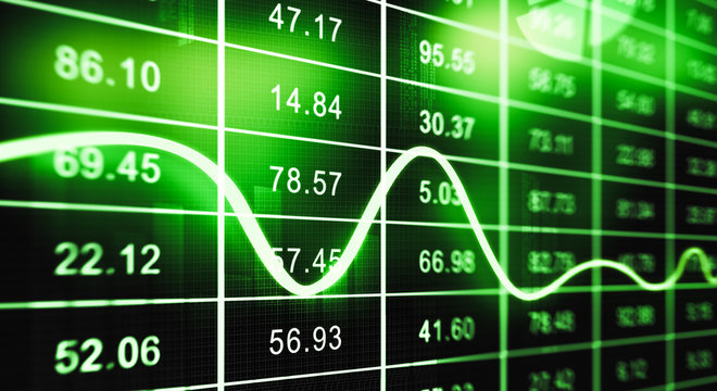 green graphics and statistics on screen