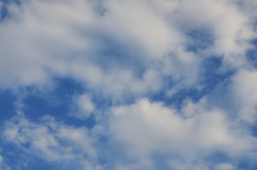 Blue cloudy sky.Background