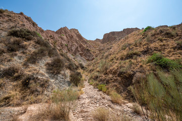 landscape of the Alpujarra de Granada, location near Ugijar (Spain)